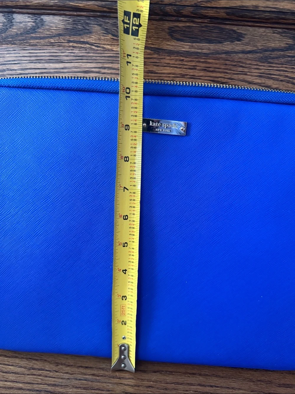 Kate Spade New York Cobalt Blue Saffiano Laptop Sleeve Case 13” 14”